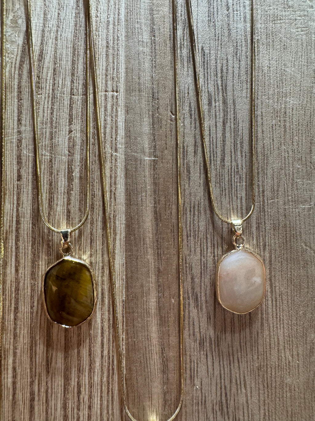 Agate Quartz Natural Stone Necklace by Rose & Kate
