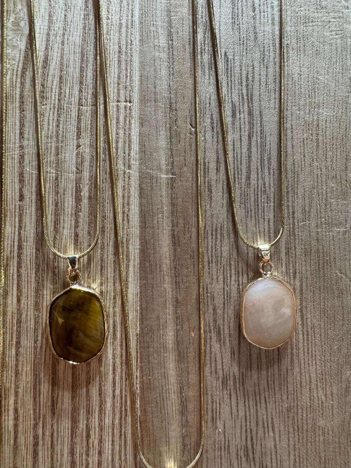 Agate Quartz Natural Stone Necklace by Rose & Kate