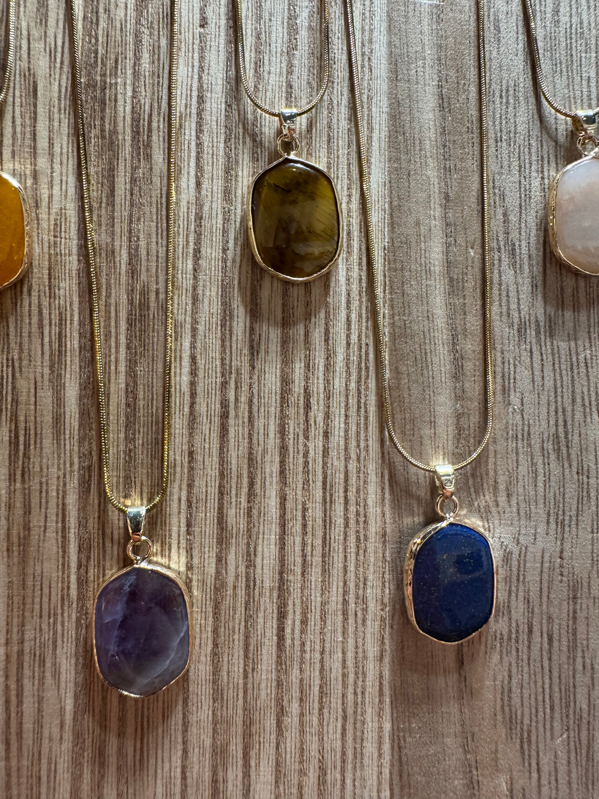 Agate Quartz Natural Stone Necklace by Rose & Kate