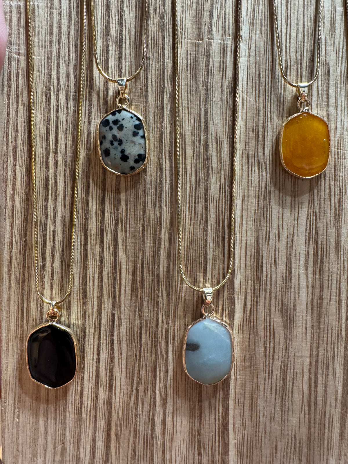 Agate Quartz Natural Stone Necklace by Rose & Kate