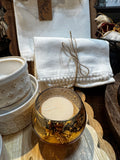 Round Gold Mercury Glass Votive Candle Holder